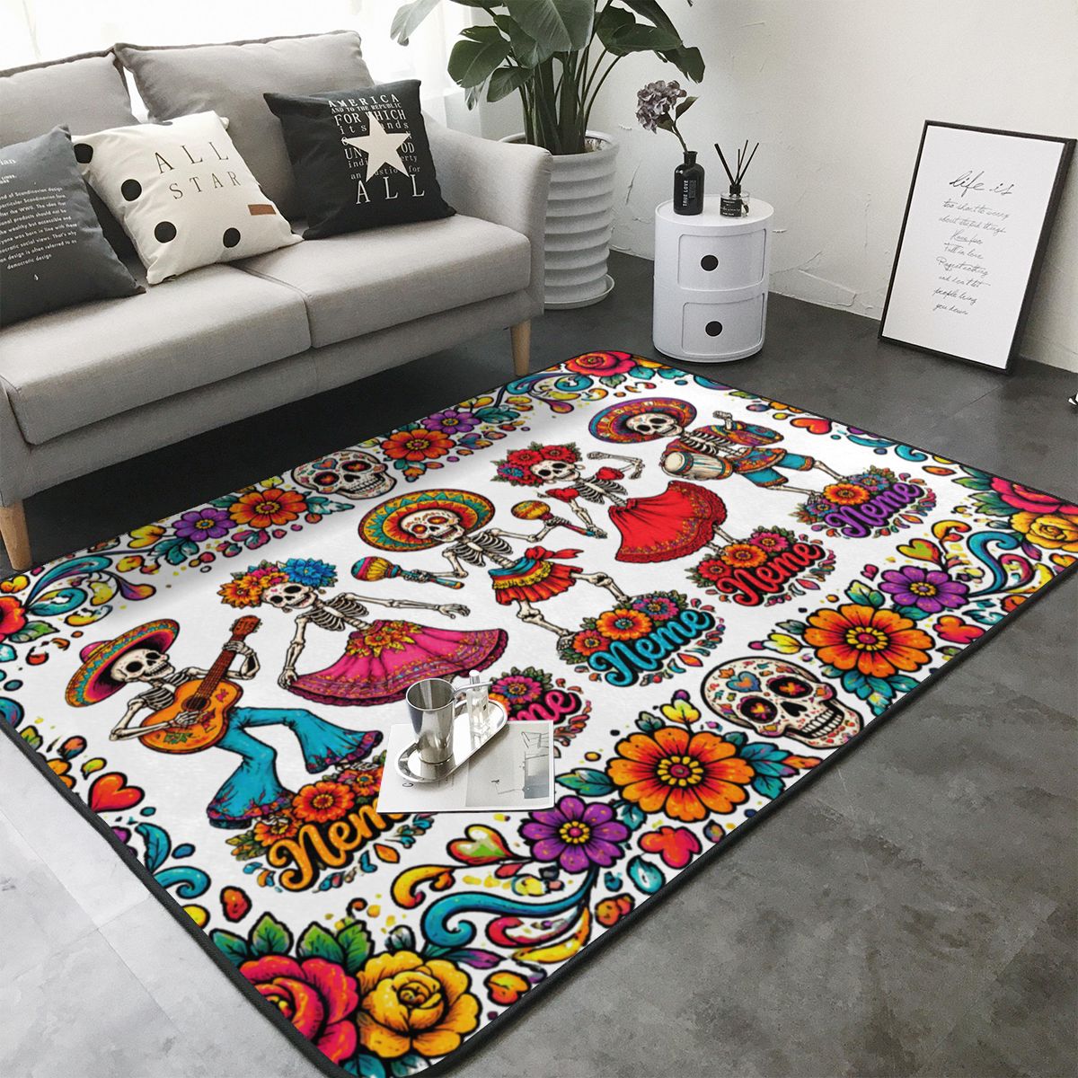 Célébration du Jour des Morts Tapis d'appoint 80×58 po