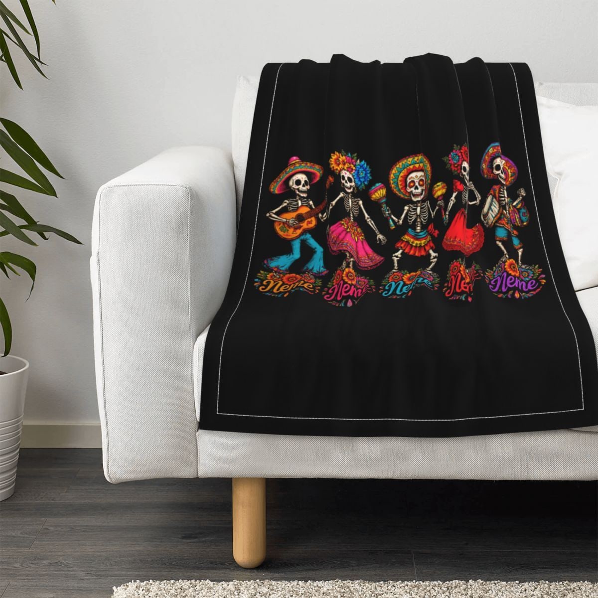 Célébration du Jour des Morts Couverture pour bébé 30×40 po