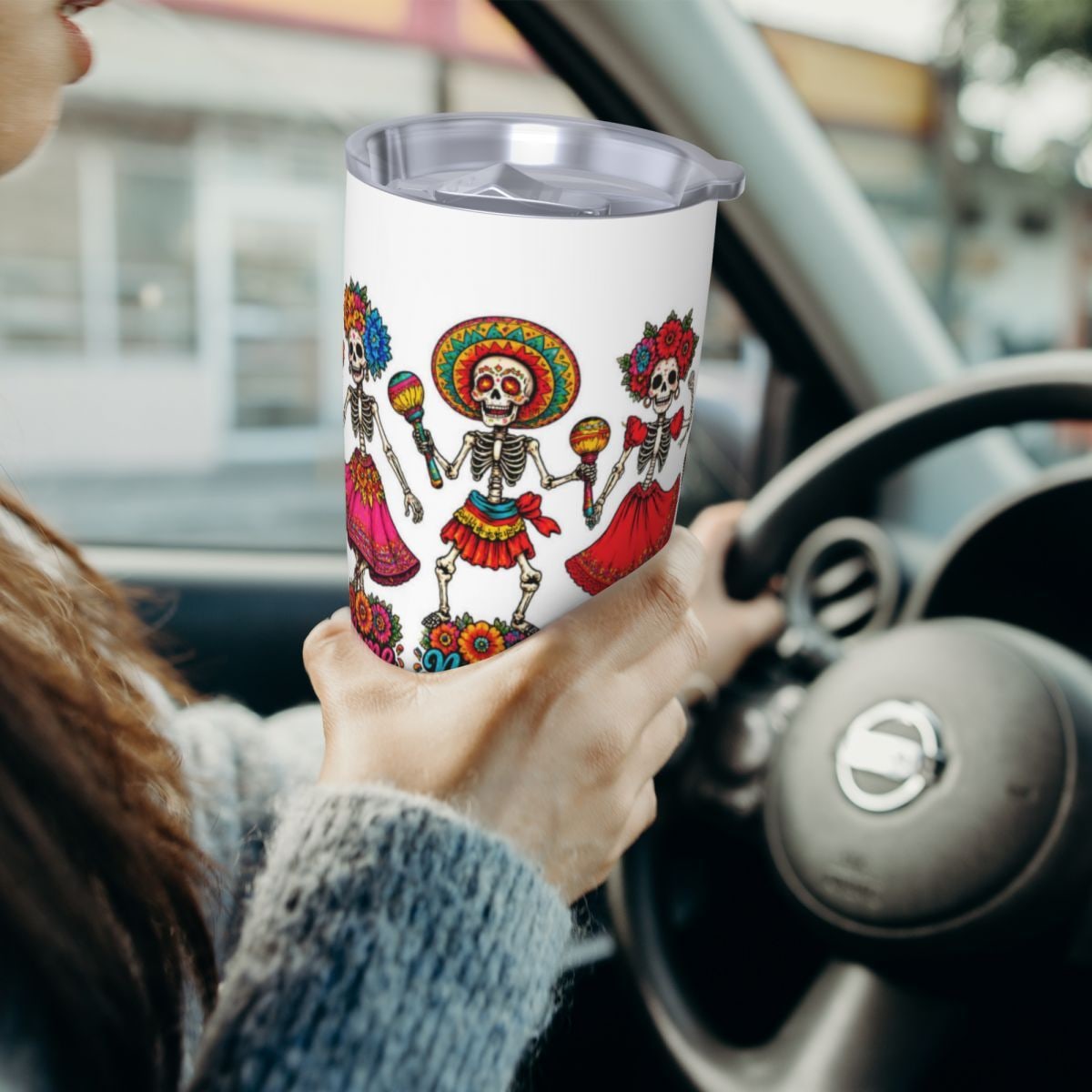 Célébration du Jour des Morts 20oz Car Tumbler