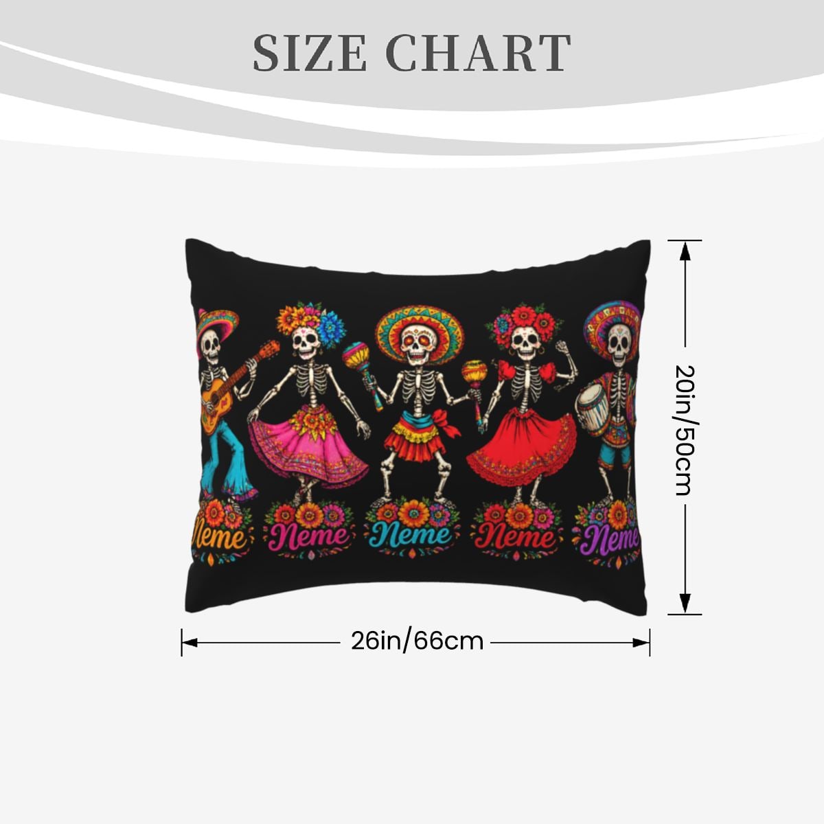 Day of the Dead Celebration Fleece Pillow Case
