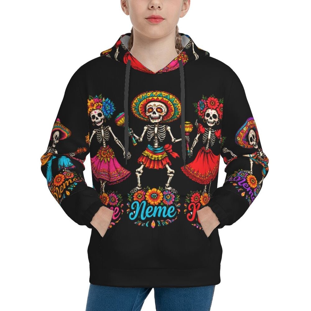 Célébration du Jour des Morts Hoodie pull-over pour ados