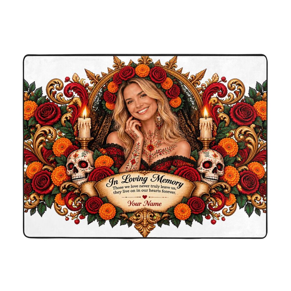 Day of the Dead Portrait Area Rug 63×48 in