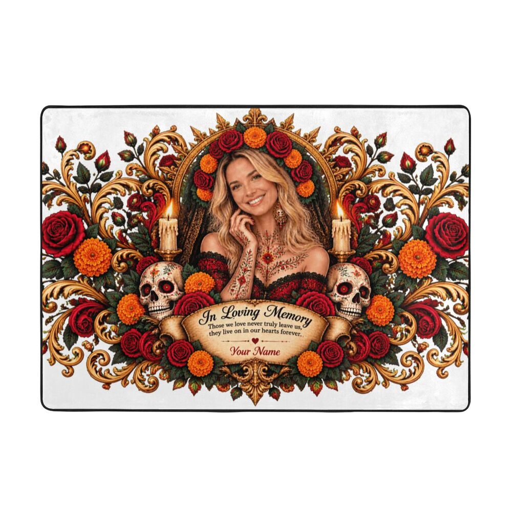 Day of the Dead Portrait Area Rug 80×58 in