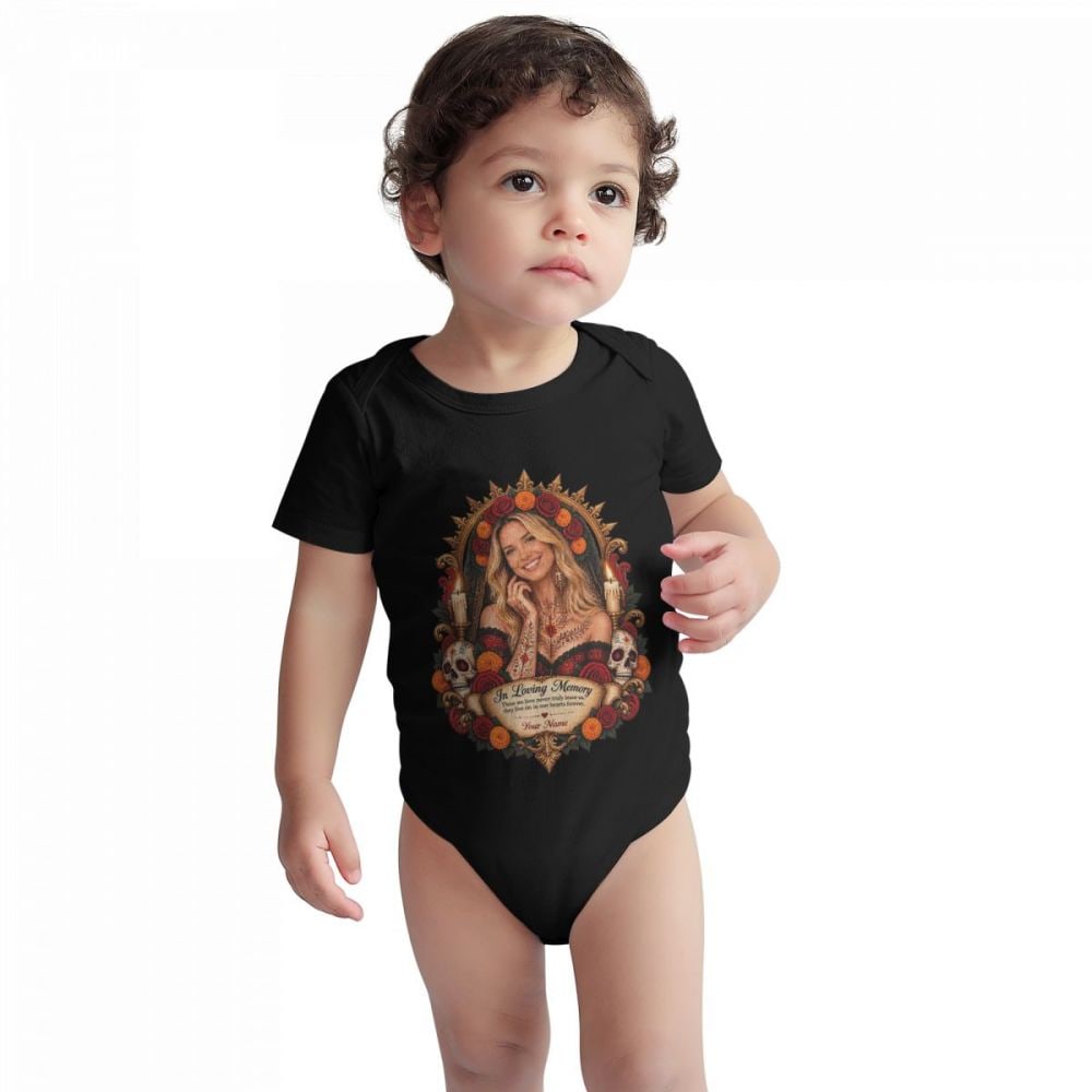 Porträt zum Tag der Toten Baby-Kurzarm-Body