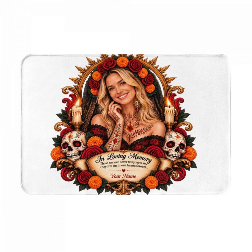 Day of the Dead Portrait Doormat 16×24 in