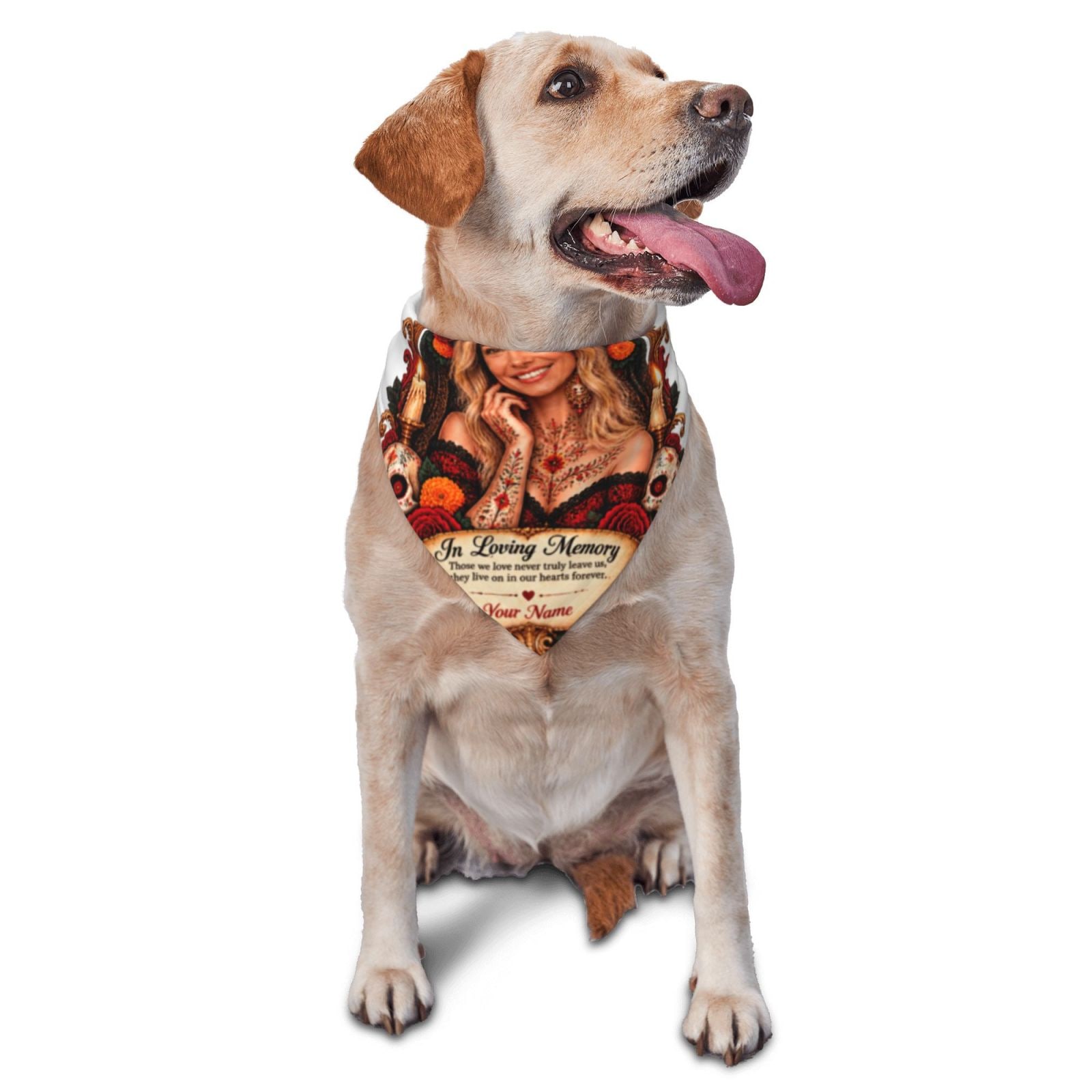 Day of the Dead Portrait Pet Scarf