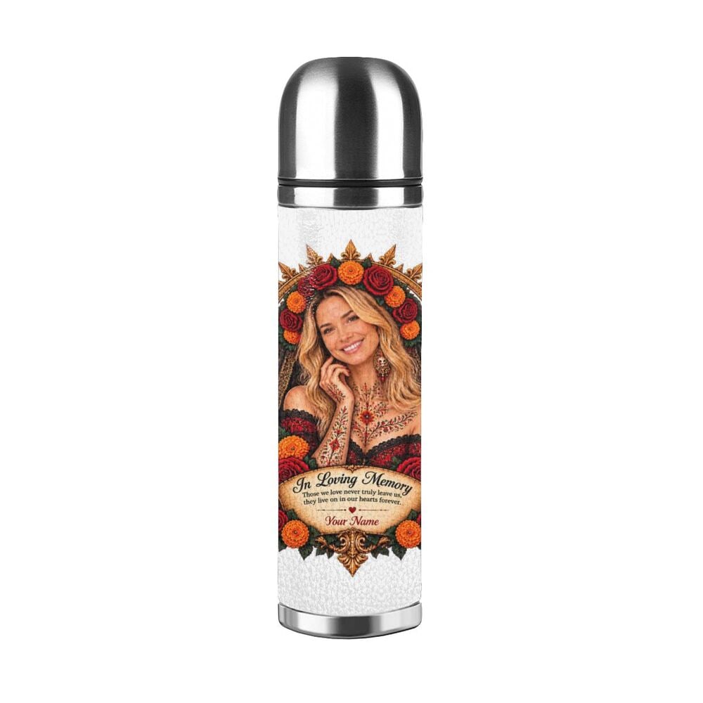 Day of the Dead Portrait Stainless Steel Water Bottle