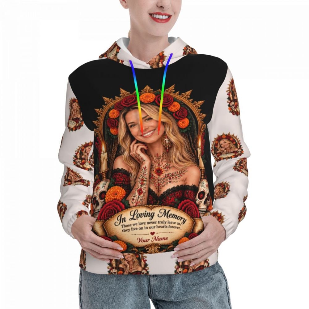 Porträt zum Tag der Toten Damen-Hoodie