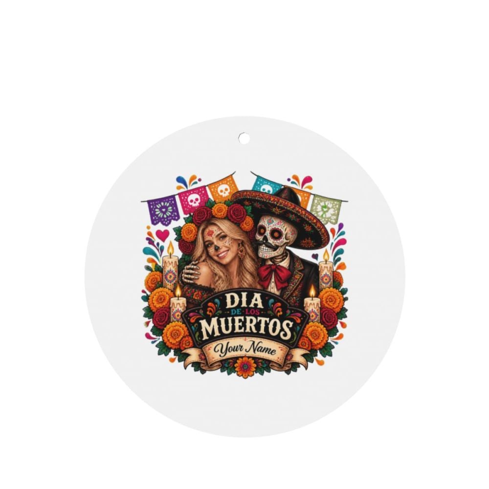 Day of the Dead Marigold Glow Car Air Freshener
