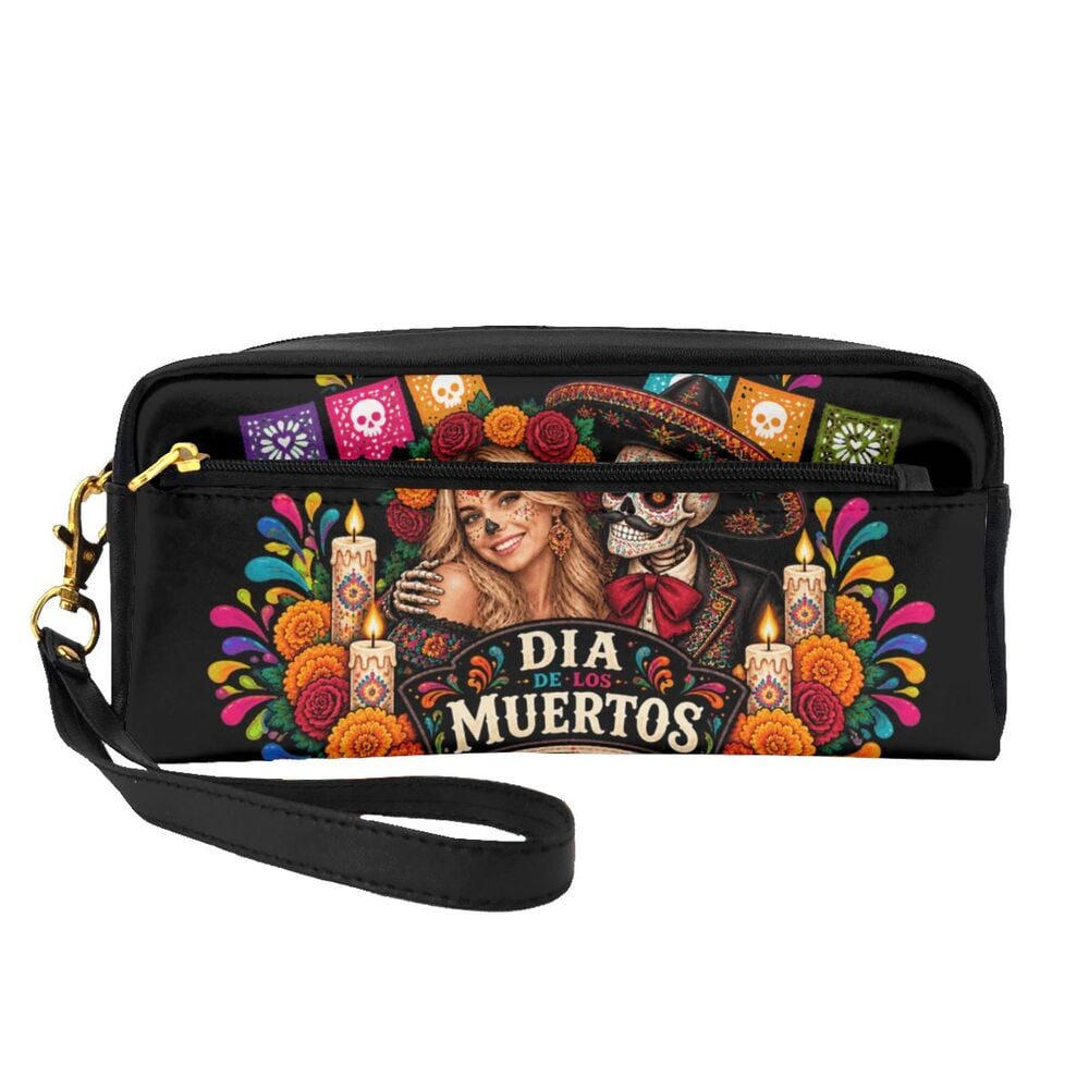 Day of the Dead Marigold Glow Pencil Case