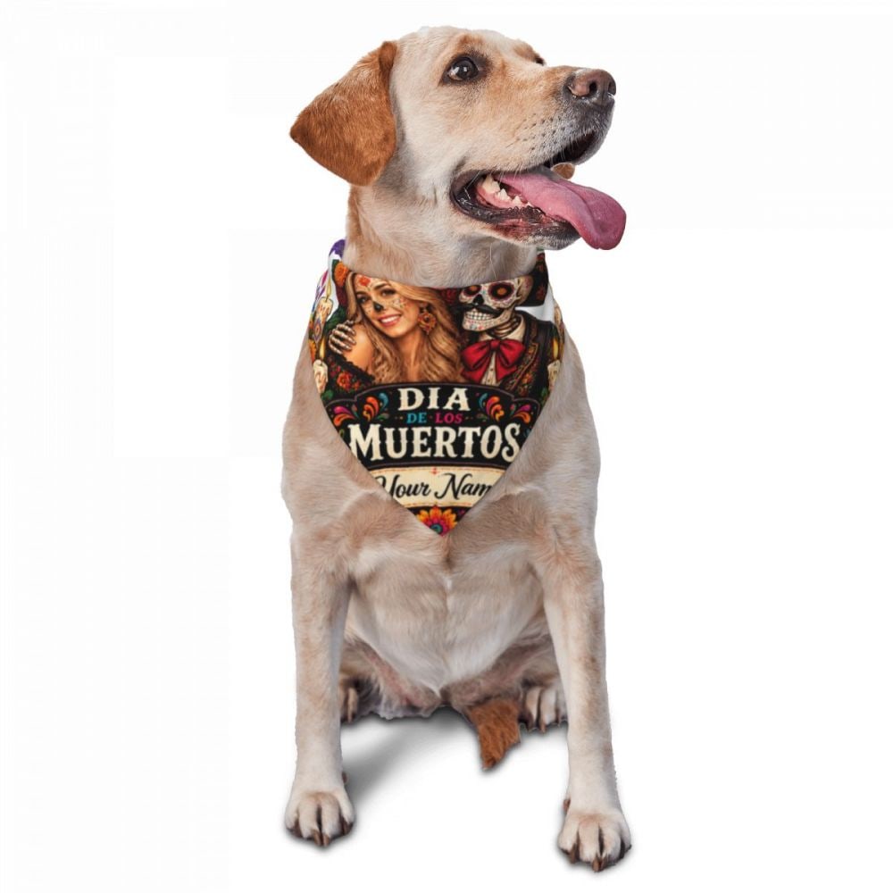 Day of the Dead Marigold Glow Pet Scarf