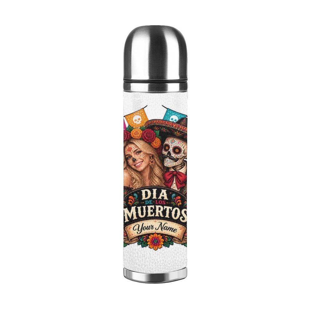 Day of the Dead Marigold Glow Stainless Steel Water Bottle
