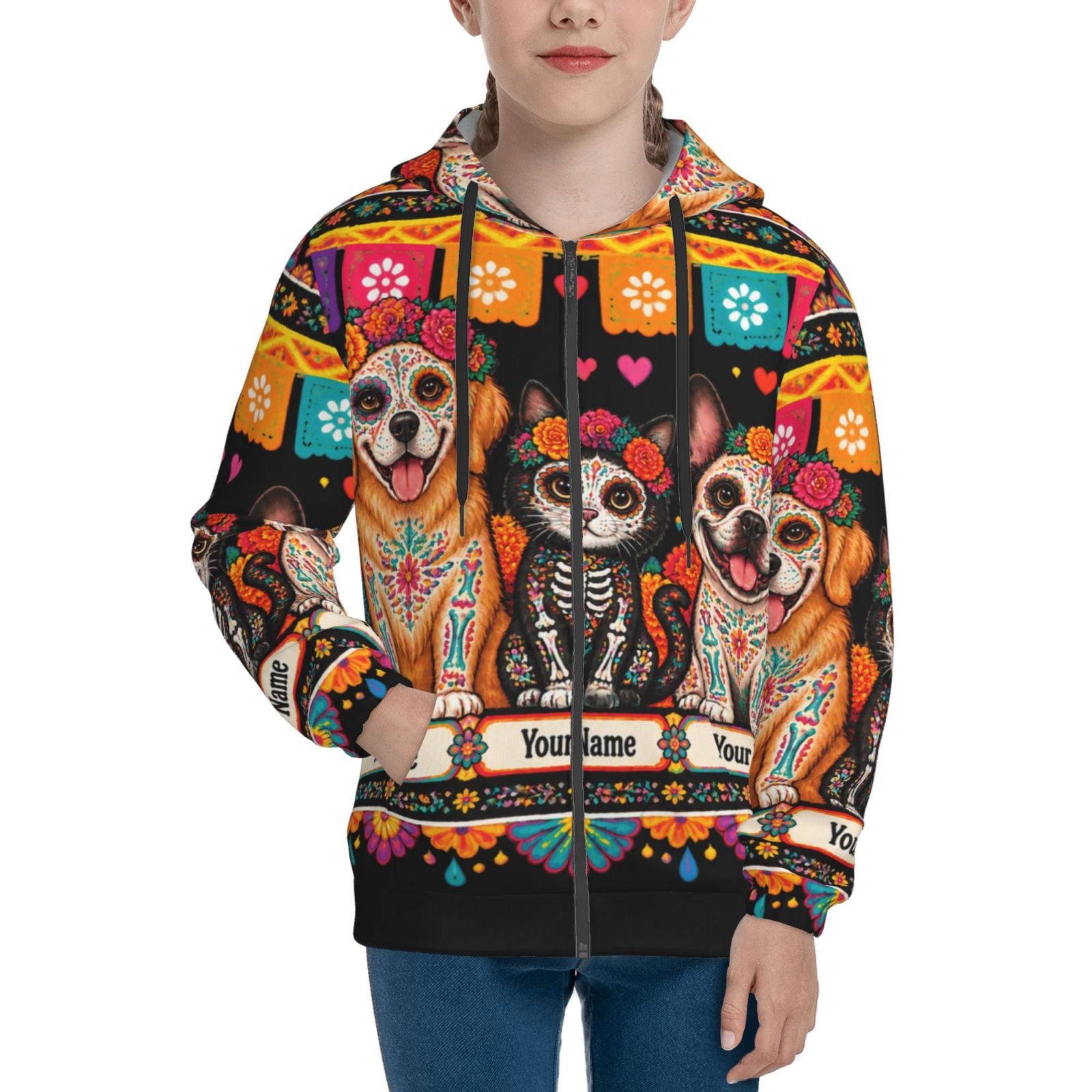 Kinder-Zip-Hoodie — front-4