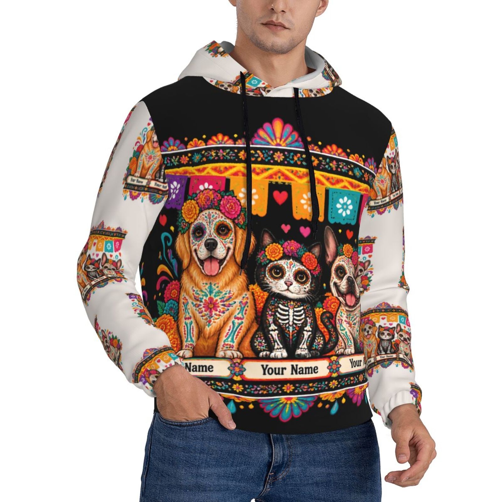 Sudadera con capucha para hombre — front-4