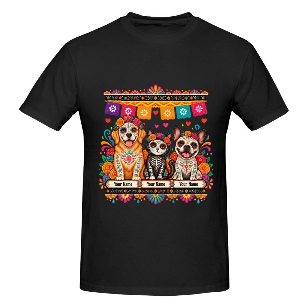 Day of the Dead Pets Men's T-Shirt