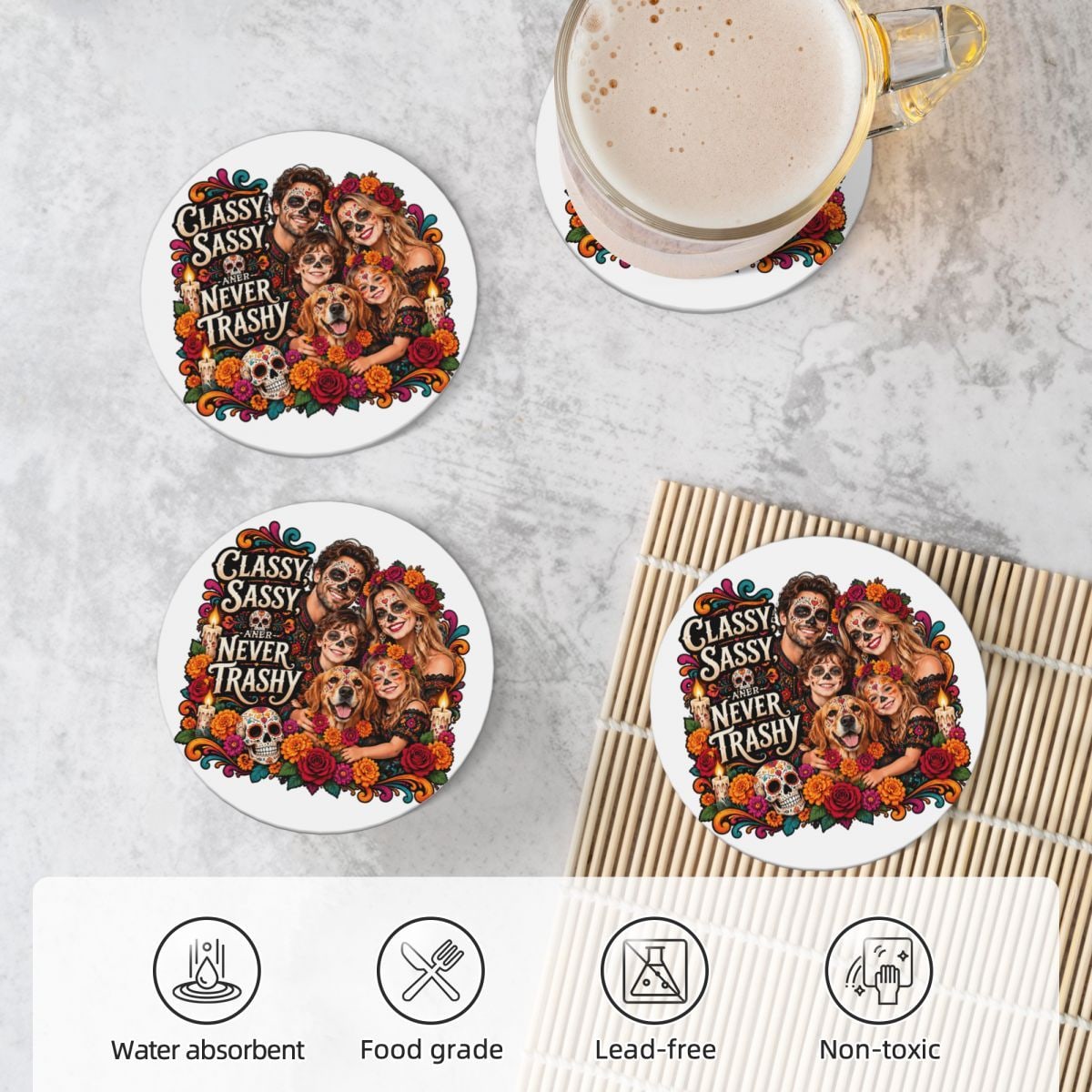 Ceramic Coaster Set of 4