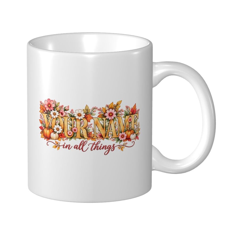 Weiße glänzende Tasse 11 oz
