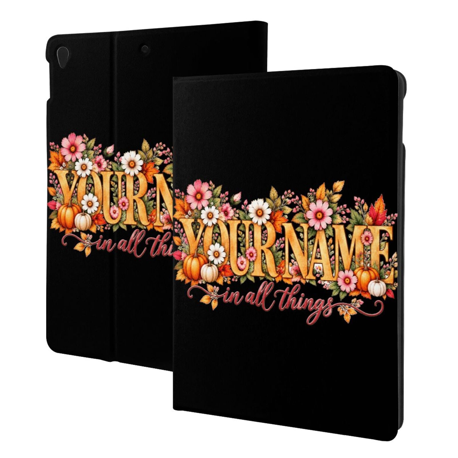 Retrato floral de Acción de Gracias Funda para iPad