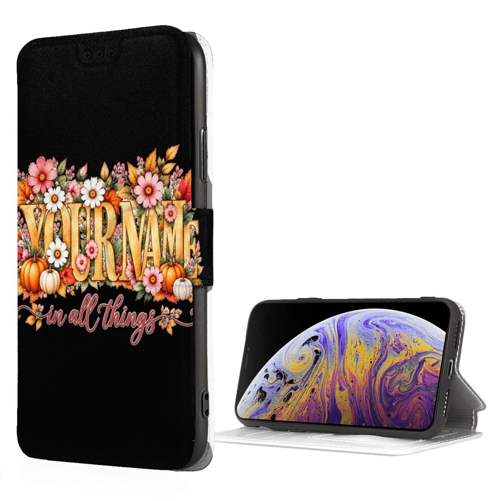 Retrato floral de Acción de Gracias Funda para iPhone