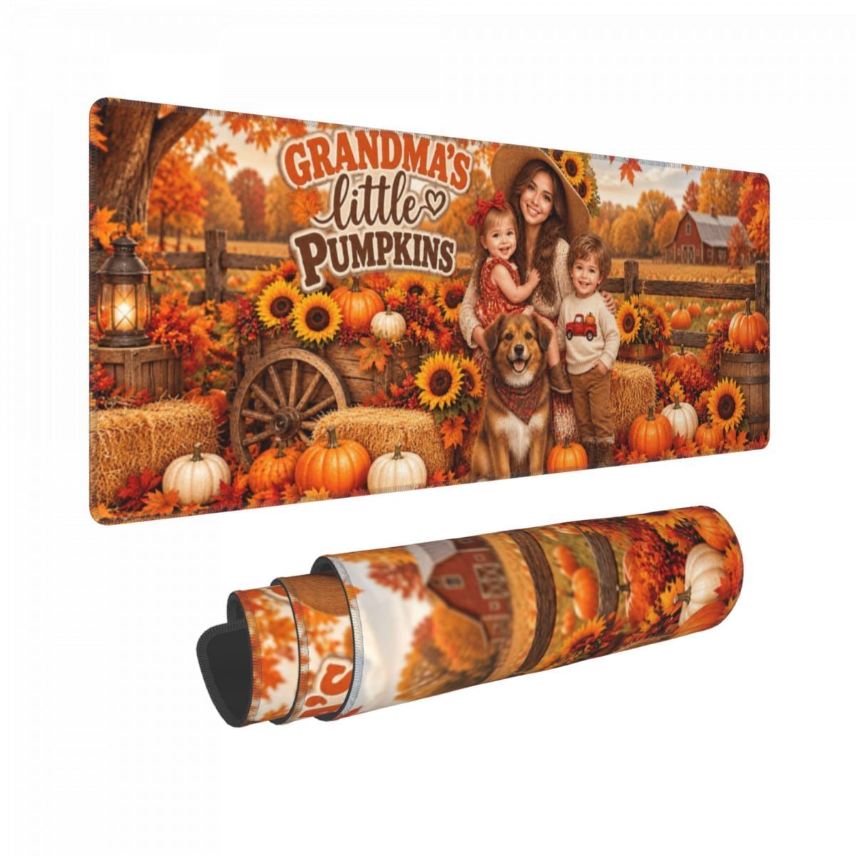Thanksgiving Family Portrait Desk Mat 11.8×31.5 in