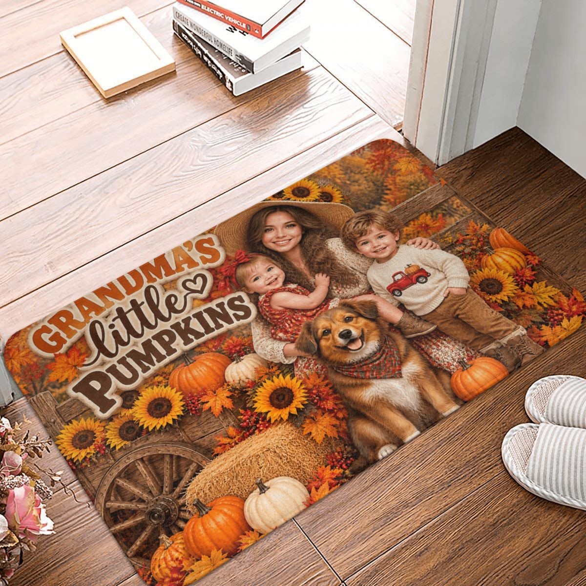 Thanksgiving Family Portrait Doormat 16×24 in