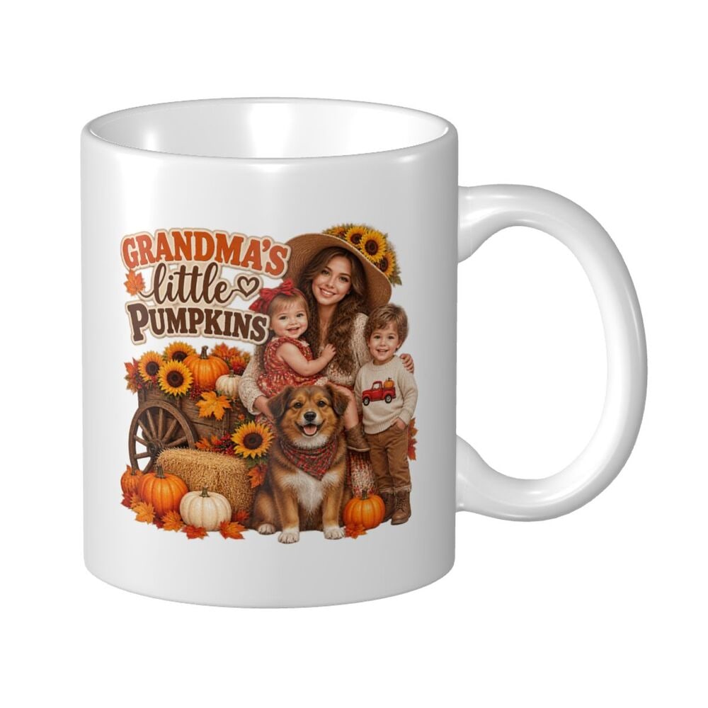 Thanksgiving Family Portrait Weiße glänzende Tasse 11 oz