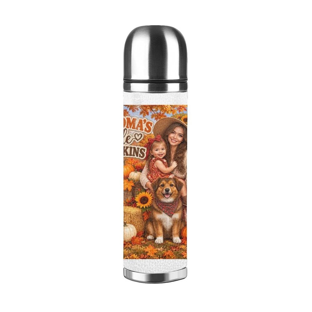 Thanksgiving Family Portrait Stainless Steel Water Bottle