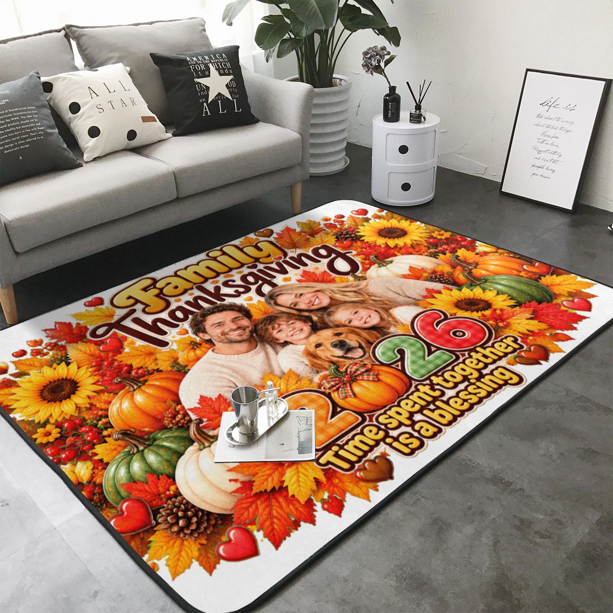 Area Rug 80×58 in — front