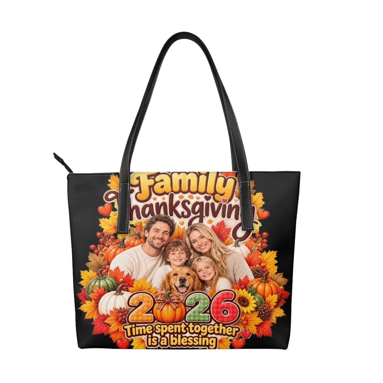 Thanksgiving Family Blessing Bolso de lona