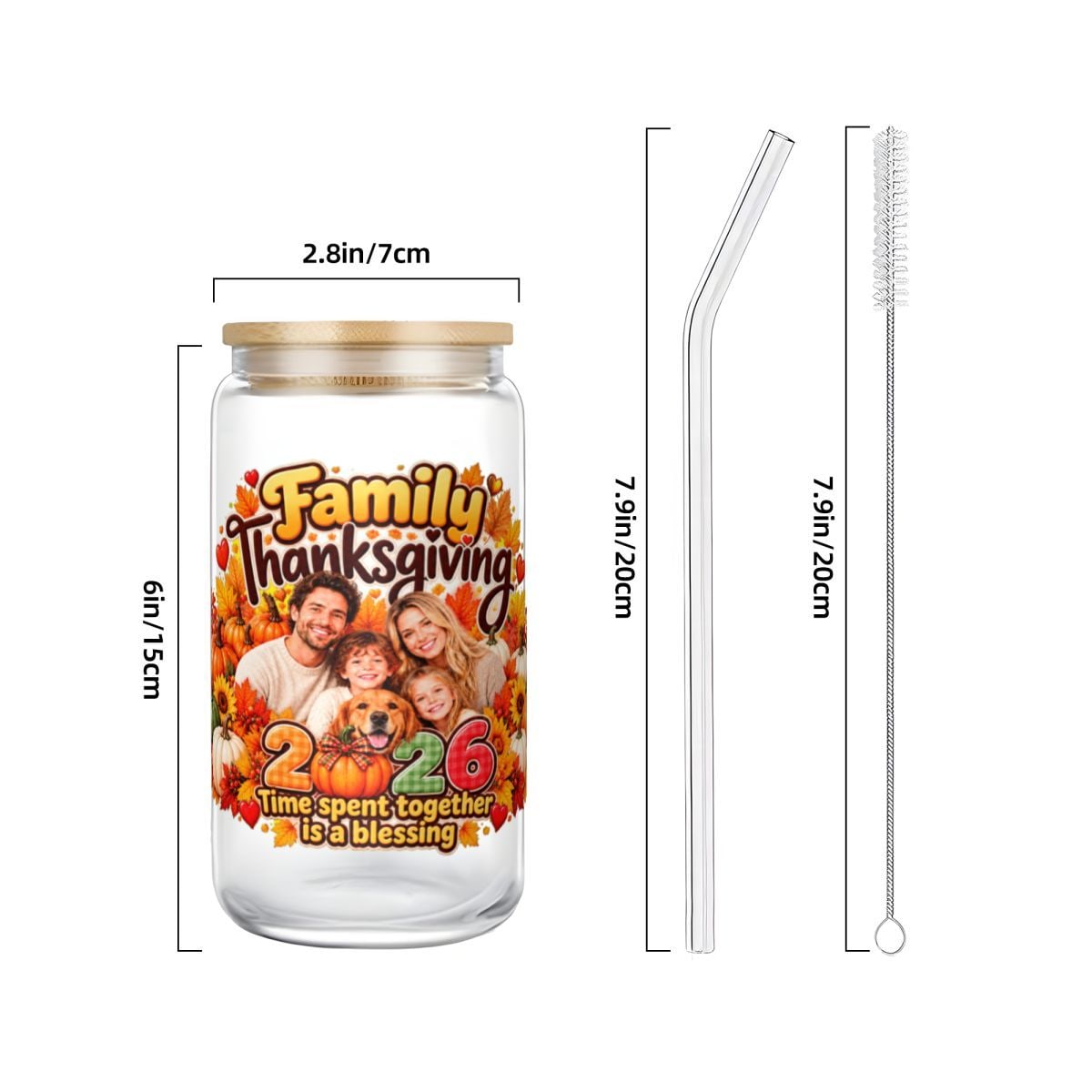 16oz Glass Can with Bamboo Lid — gallery-9