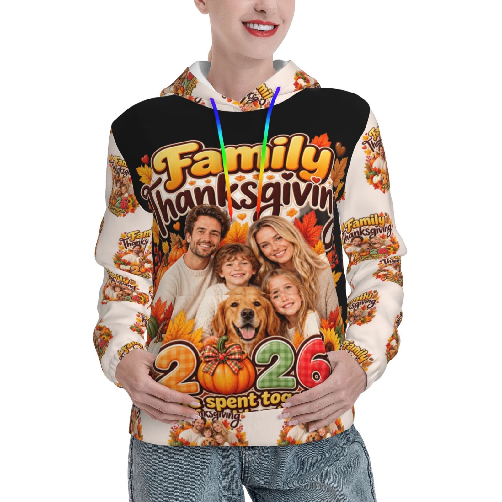 Thanksgiving Family Blessing Sudadera para mujer