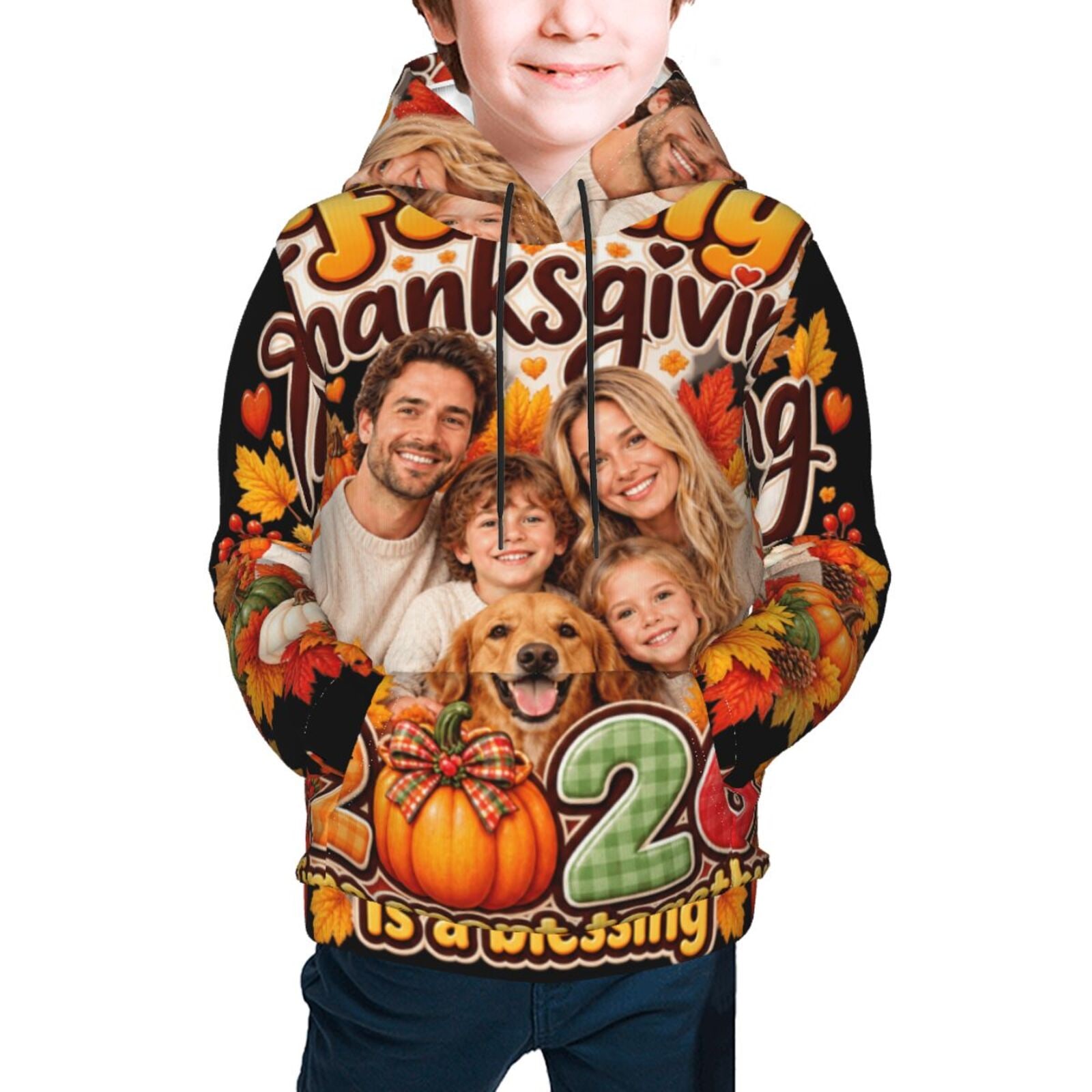 Thanksgiving Family Blessing Sudadera para jóvenes