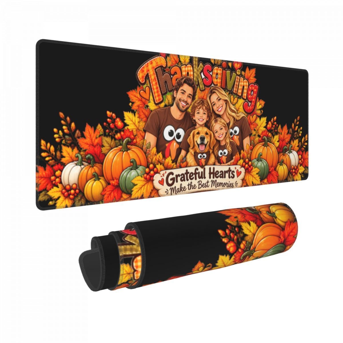Thanksgiving Family Joy Desk Mat 11.8×31.5 in