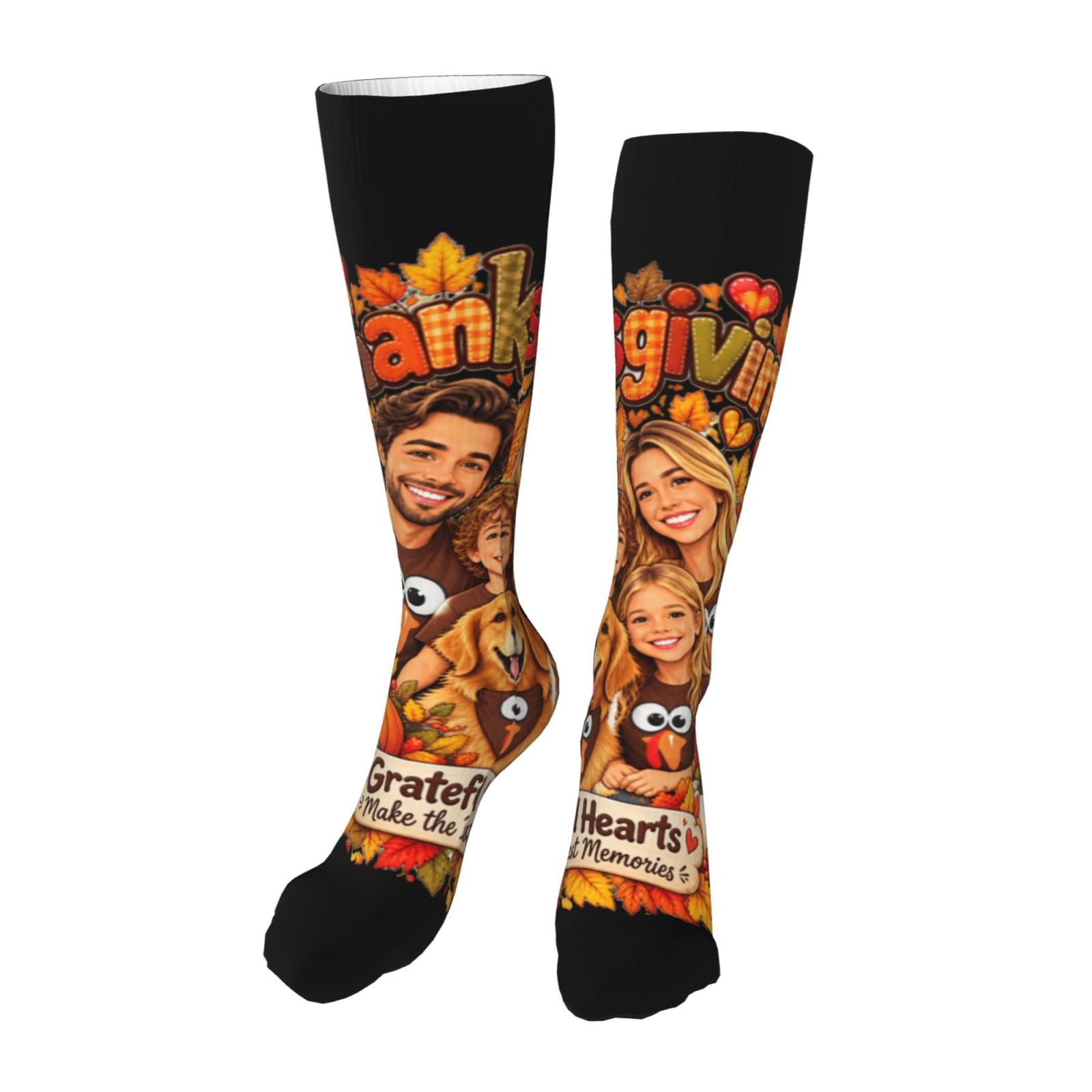 Thanksgiving Family Joy Chaussettes hautes