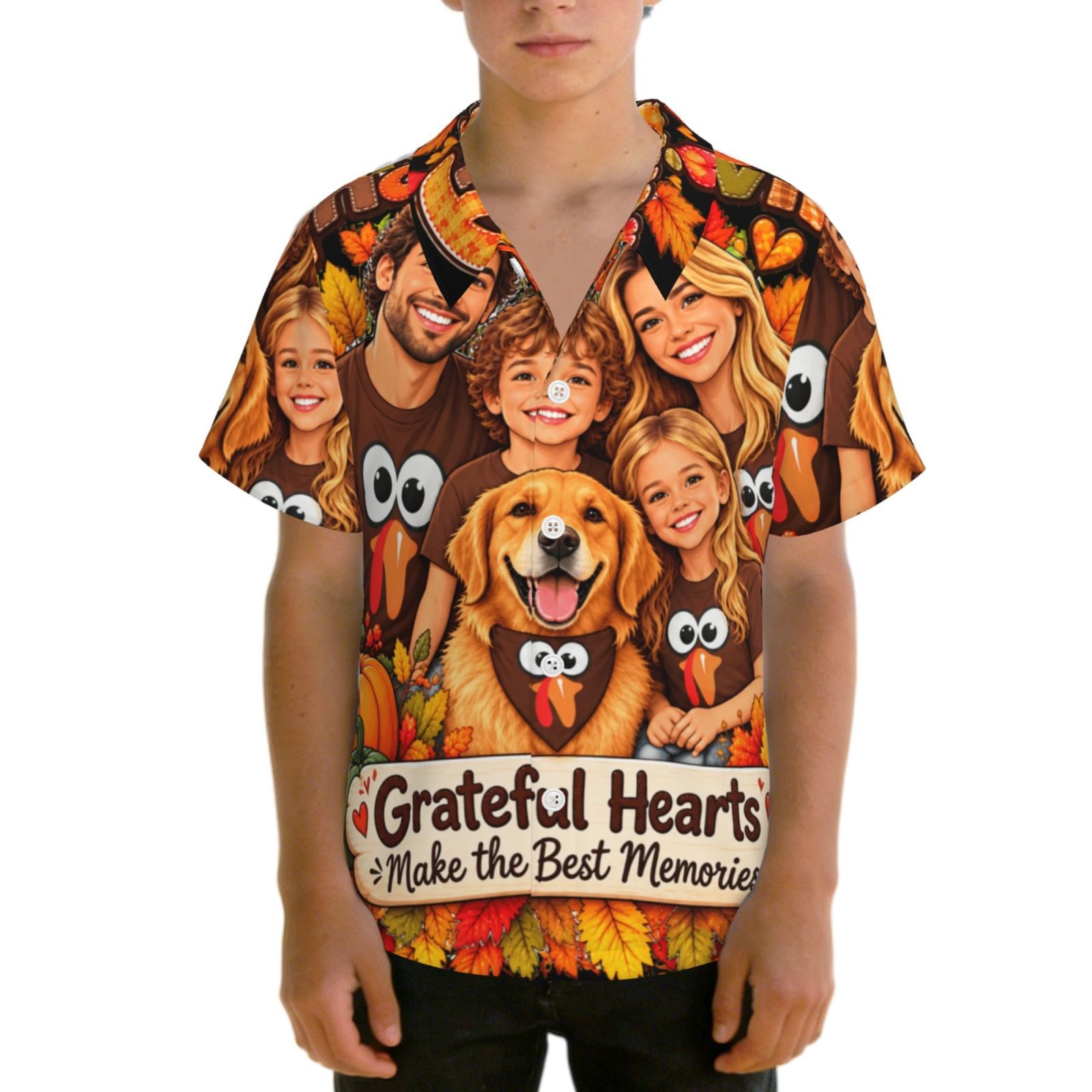 Thanksgiving Family Joy Teen Hawaiian Shirt