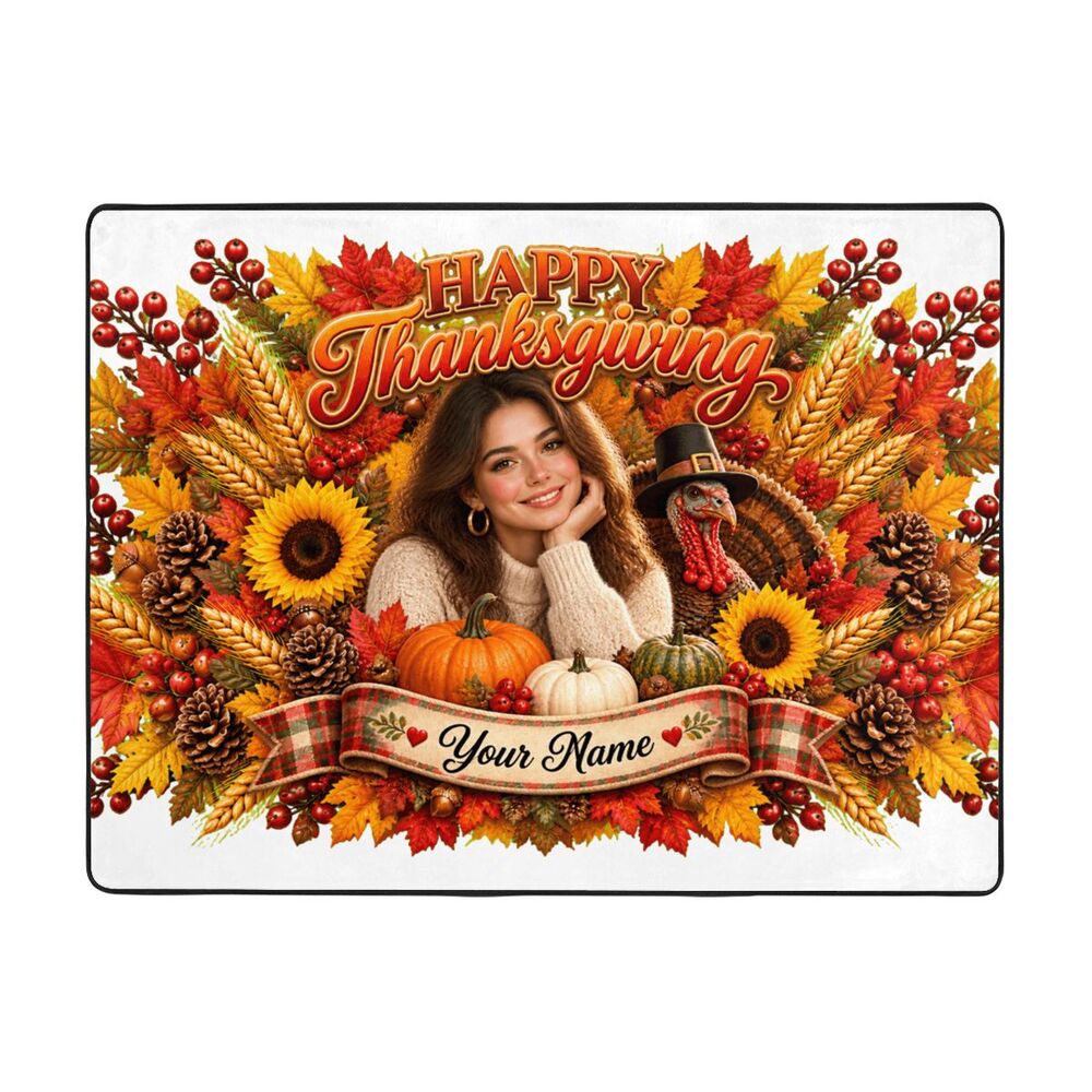 Thanksgiving Celebration Area Rug 63×48 in