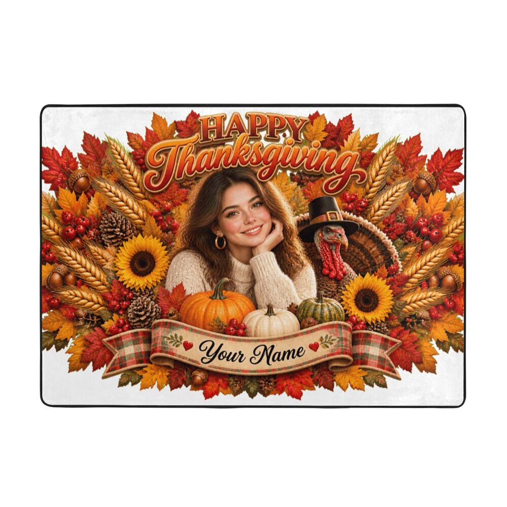 Thanksgiving Celebration Area Rug 80×58 in