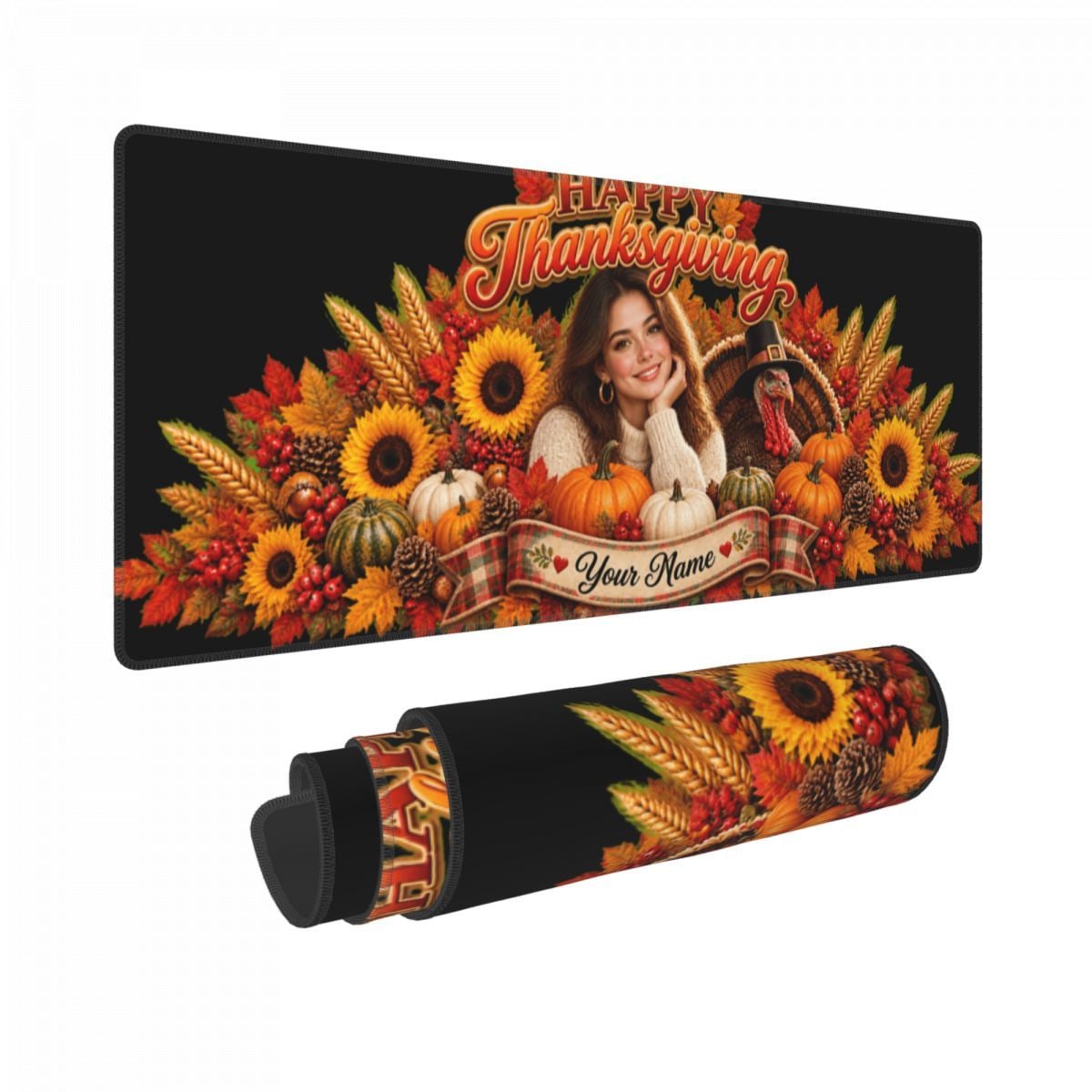 Thanksgiving Celebration Desk Mat 11.8×31.5 in