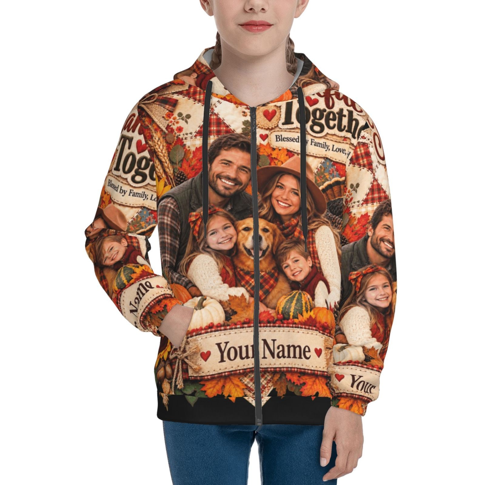 Kids Zip Hoodie — front-4