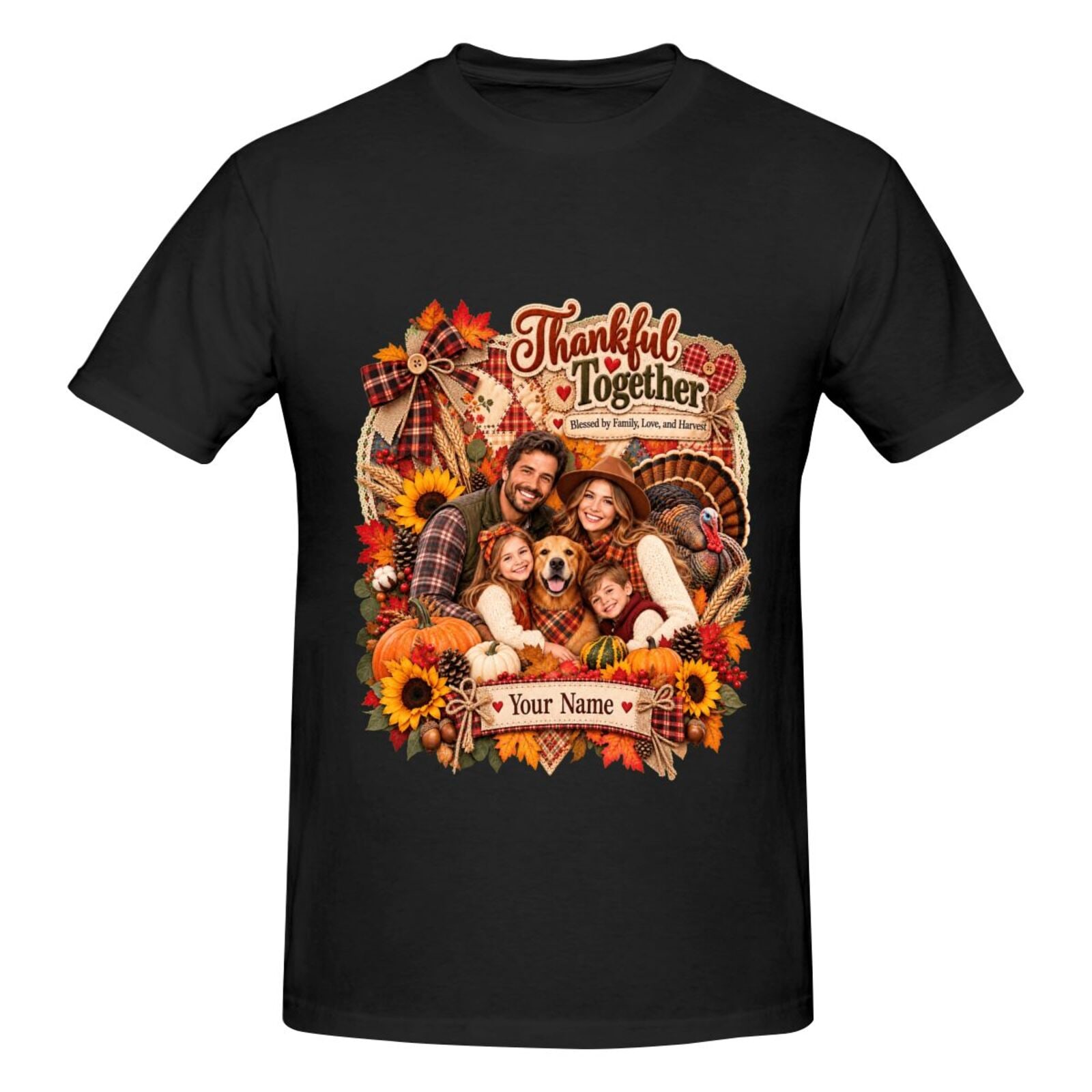 Thanksgiving Family Portrait 14 T-shirt pour hommes