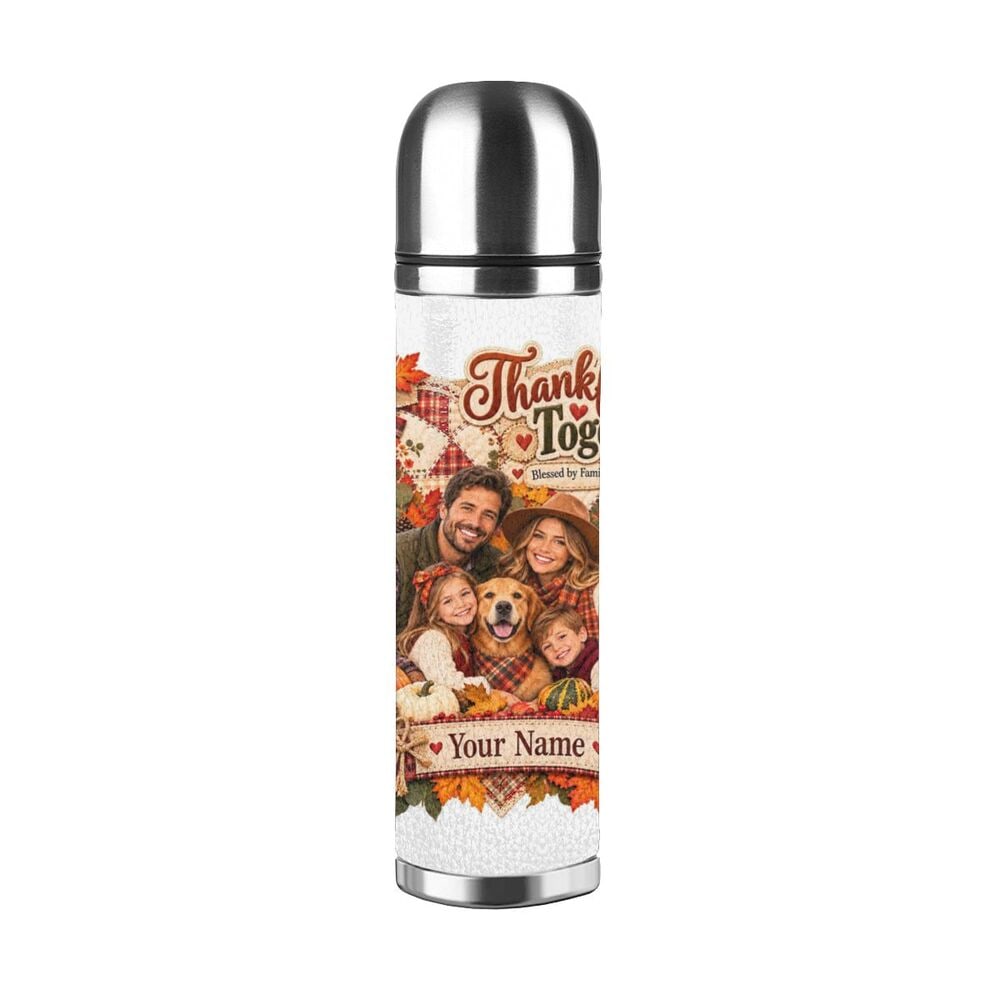 Thanksgiving Family Portrait 14 Stainless Steel Water Bottle