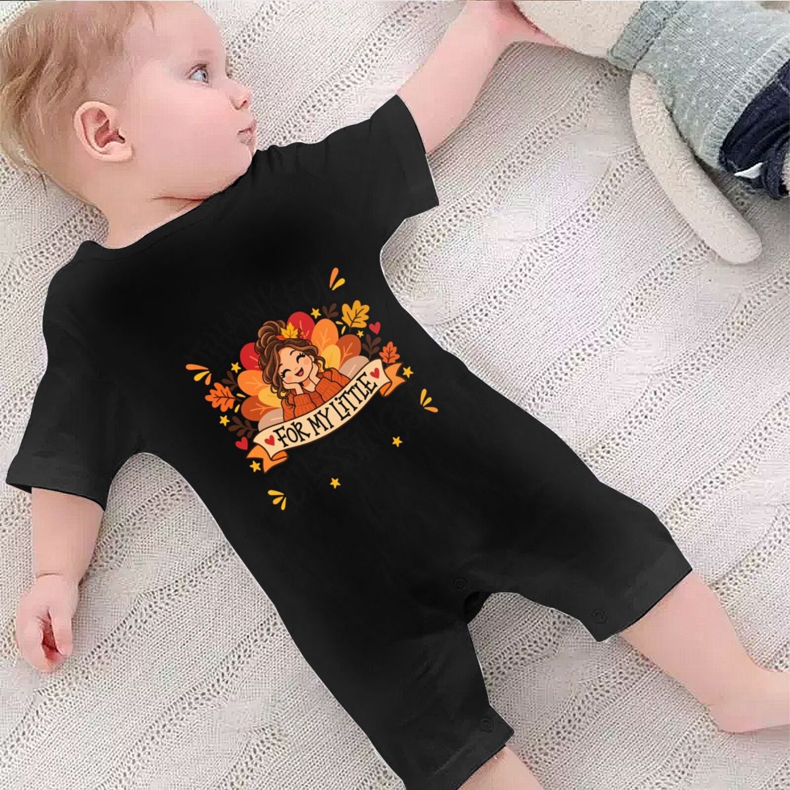 Thanksgiving Gratitude Portrait Baby Jumpsuit