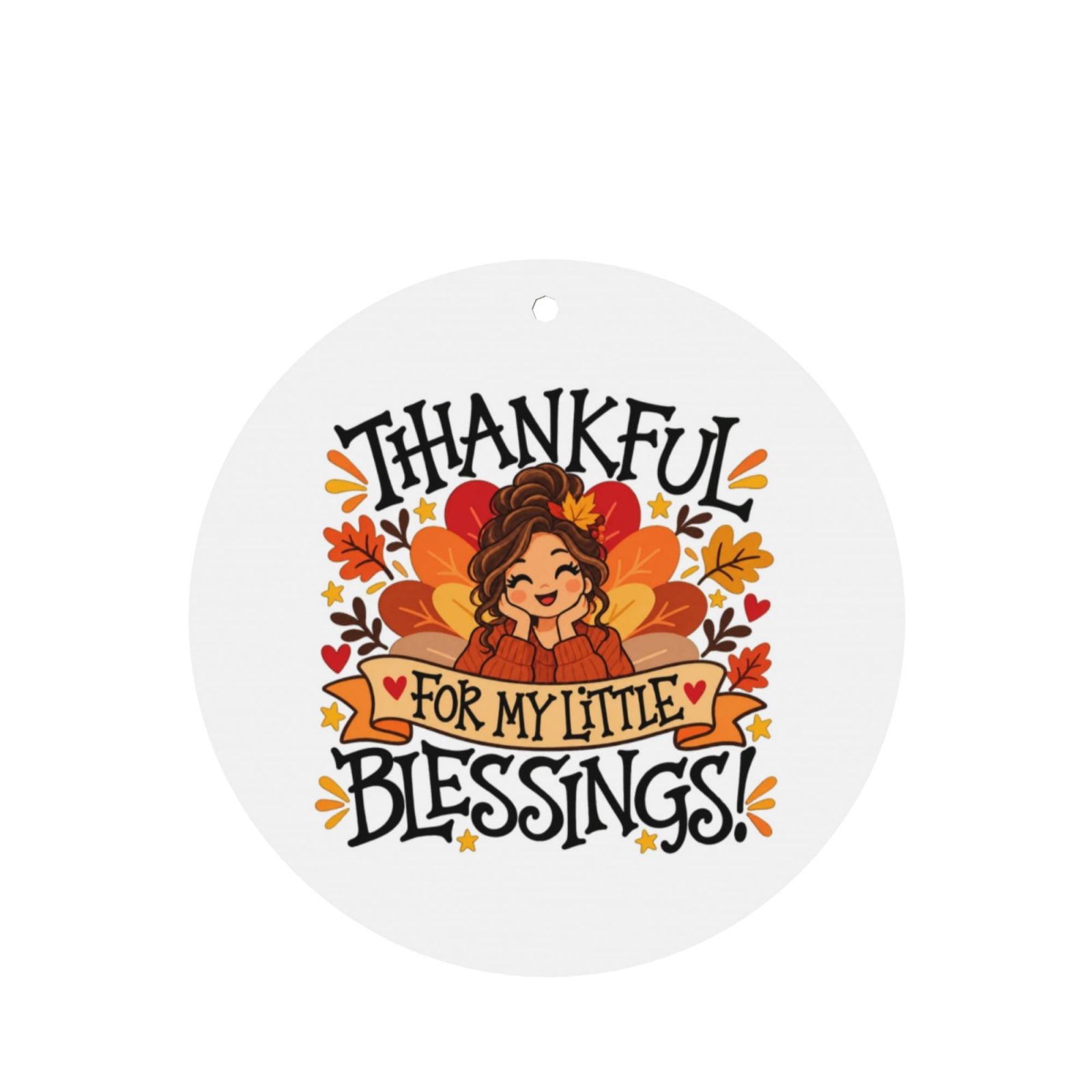 Thanksgiving Gratitude Portrait Car Air Freshener