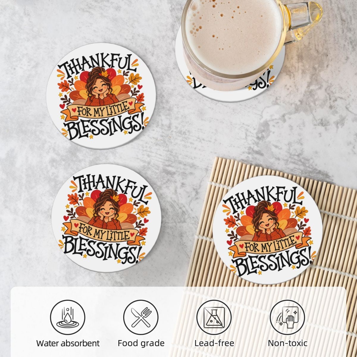 Ceramic Coaster Set of 4