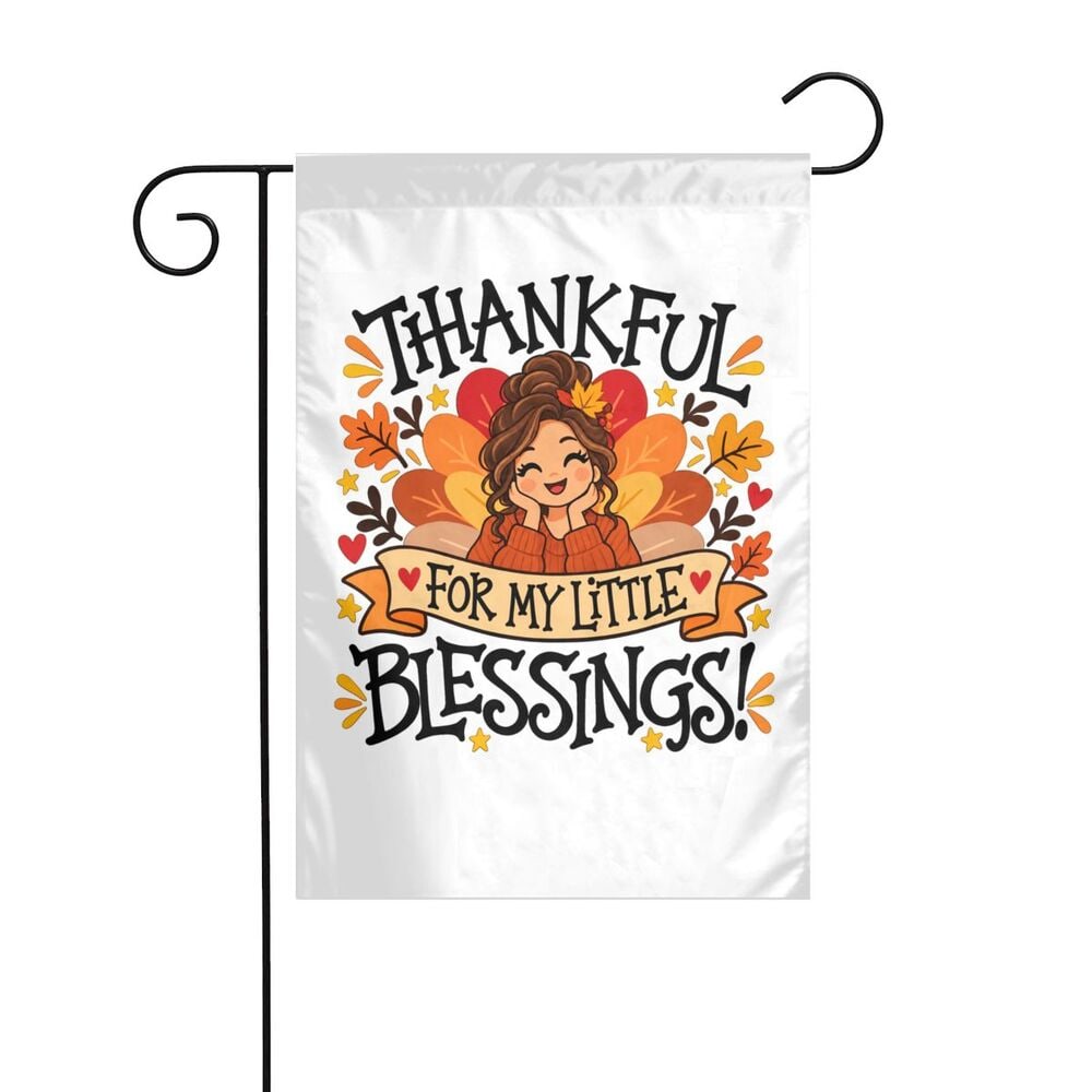 Thanksgiving Gratitude Portrait Garden Flag 12×18 in