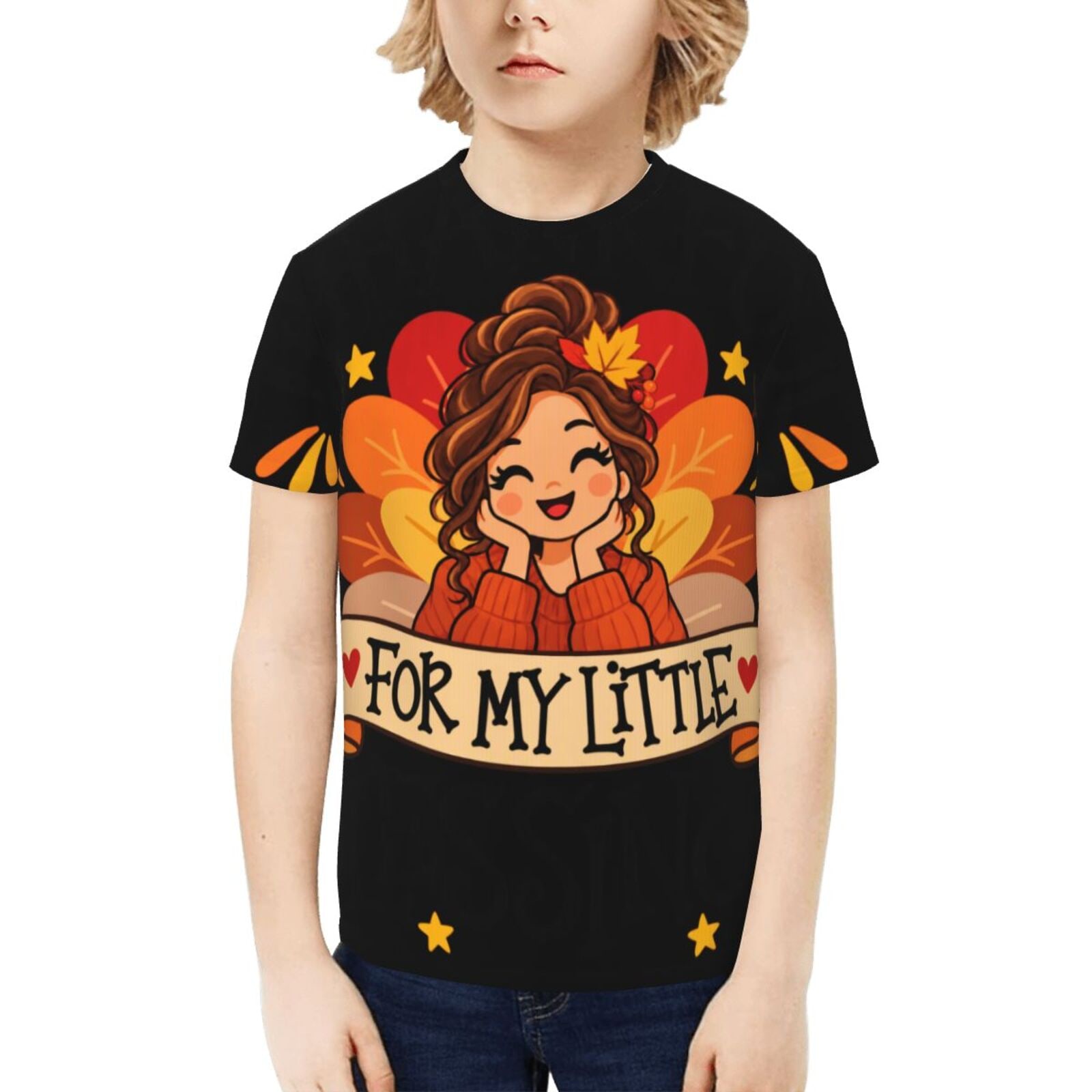 Thanksgiving Gratitude Portrait Kids T-Shirt