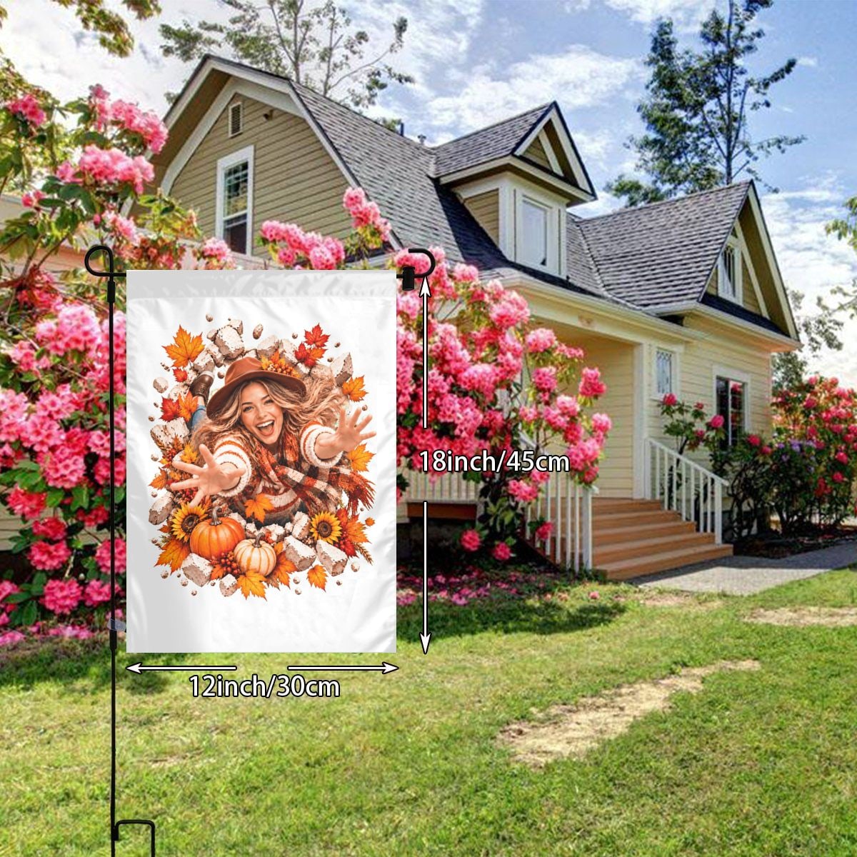 Erntedank-Freude-Explosion Garden Flag 12×18 in