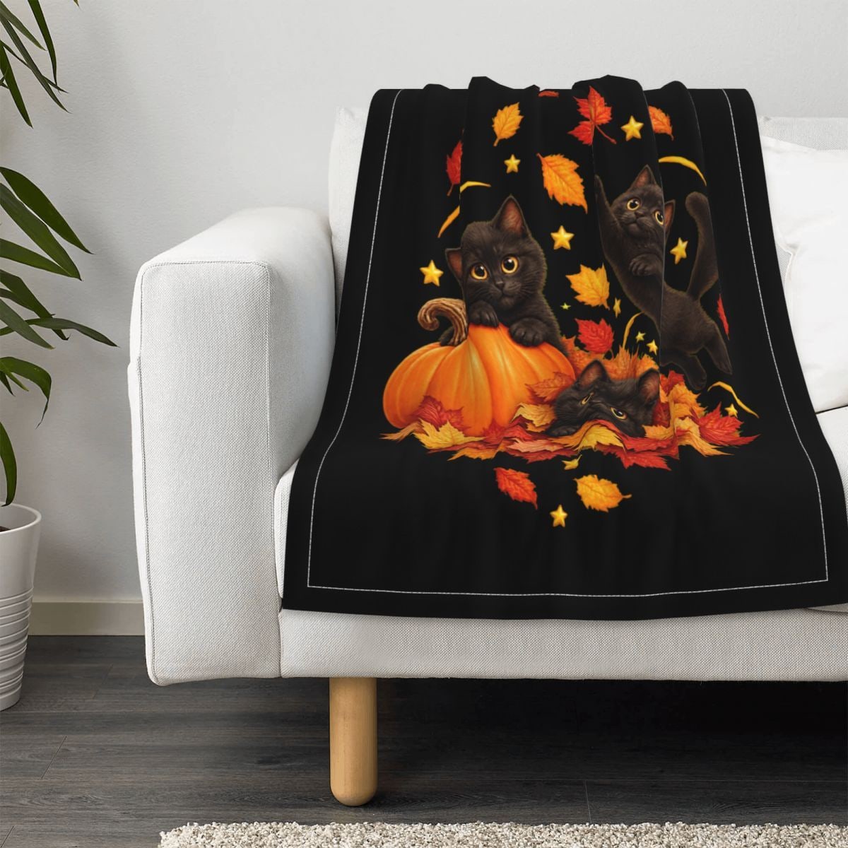 Thanksgiving Autumn Whimsy Baby Blanket 30×40 in
