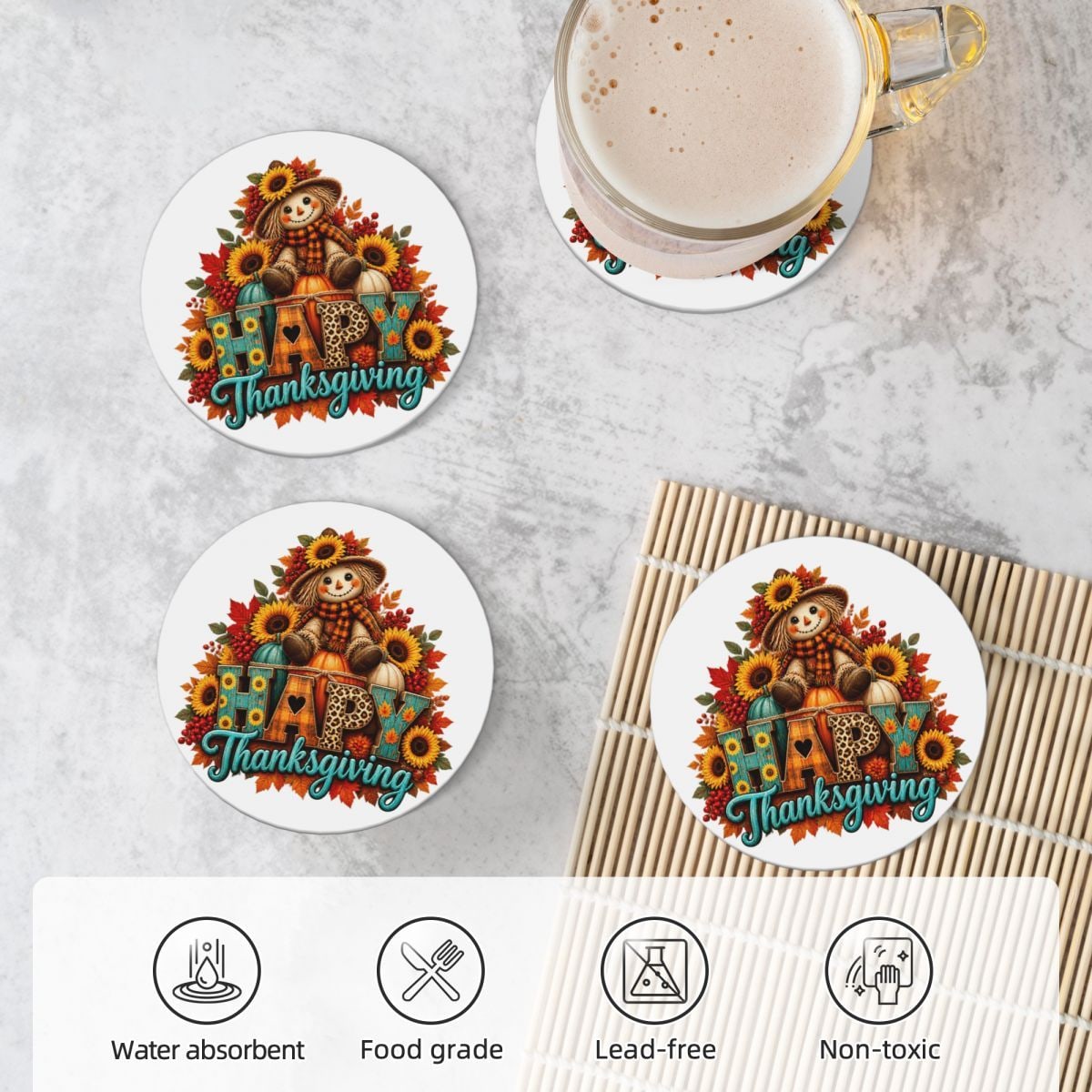 Ceramic Coaster Set of 4
