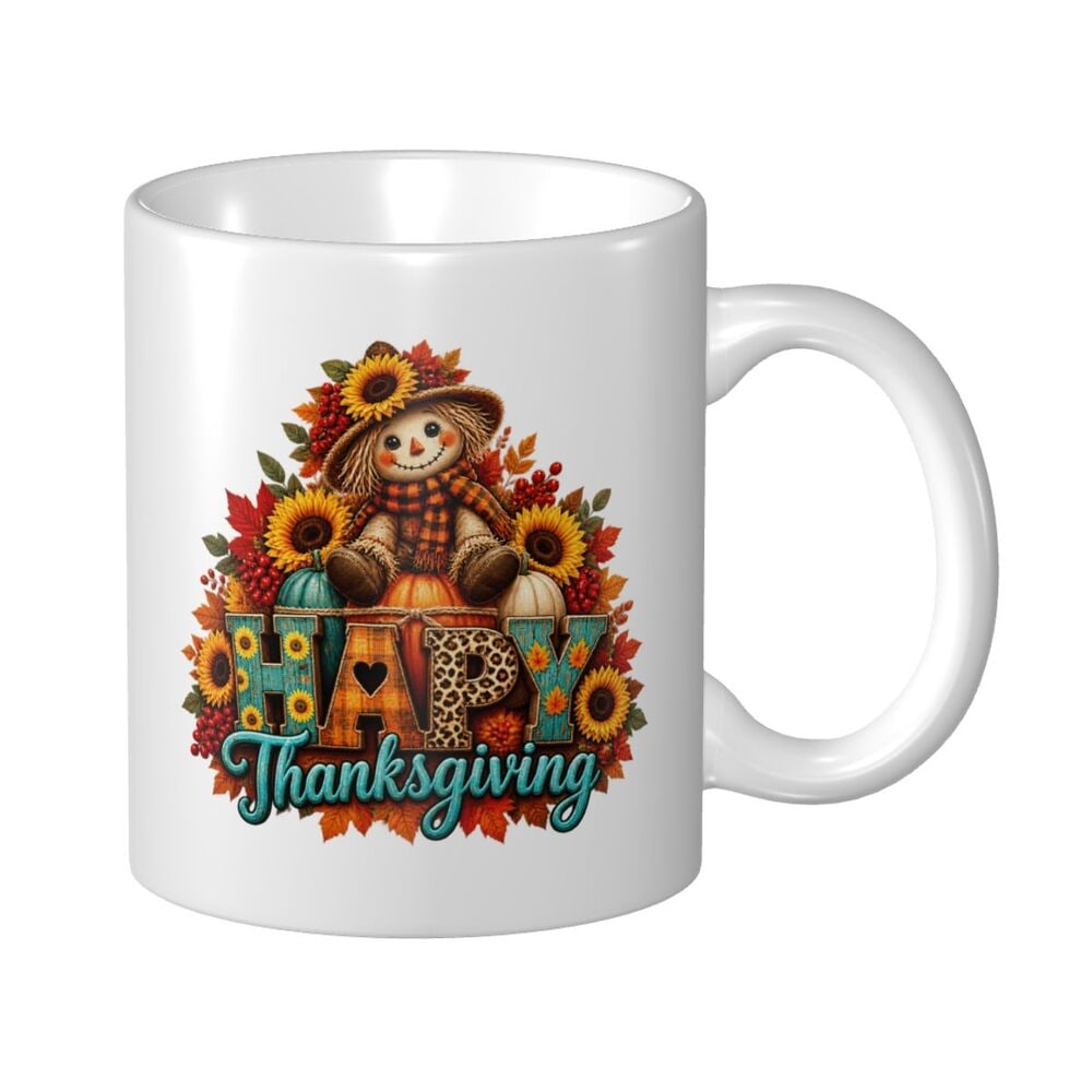 Weiße glänzende Tasse 11 oz